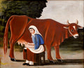 Niko Pirosmani Woman Milking a Cow 1916 Fine Art Print