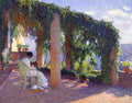 Henri Martin Woman Sewing on a Veranda 1902 Fine Art Print