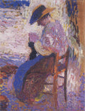 Henri Martin Woman Sewing 1902 Fine Art Print
