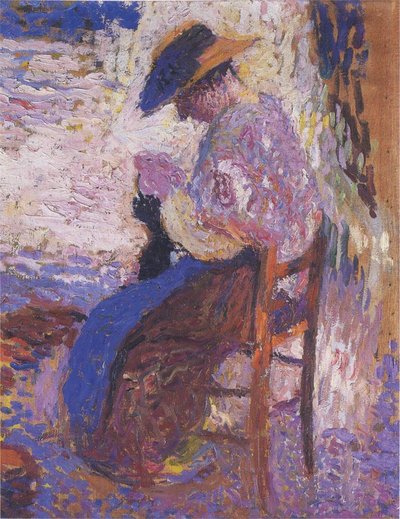 Henri Martin Woman Sewing 1902 Fine Art Print