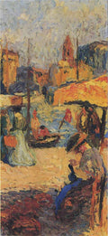 Henri Martin Woman Sitting in a Port #2 1910 Fine Art Print