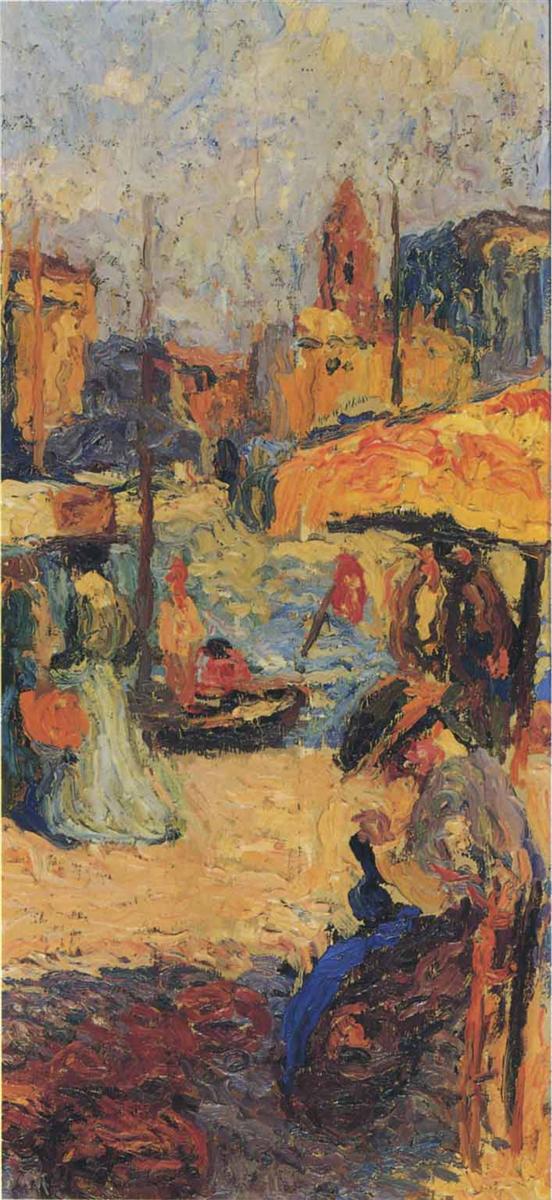 Henri Martin Woman Sitting in a Port #2 1910 Fine Art Print