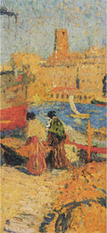 Henri Martin Woman Sitting in a Port 1910 Fine Art Print