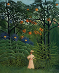 Henri Rousseau Woman Walking in an Exotic Forest 1905 Fine Art Print