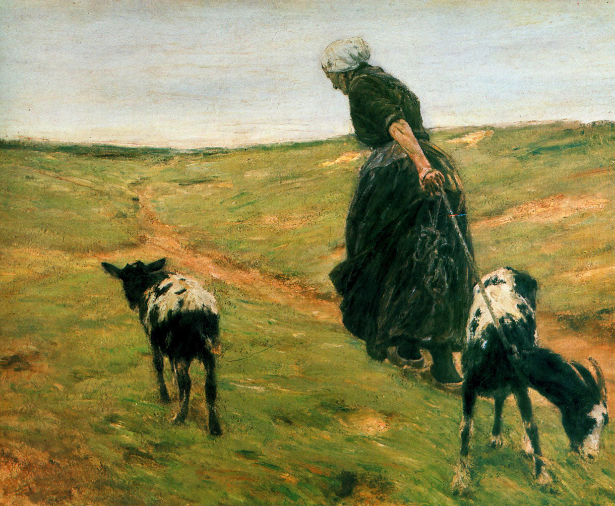 Max Liebermann Woman and Her Goats in the Dunes 1890 Fine Art Print
