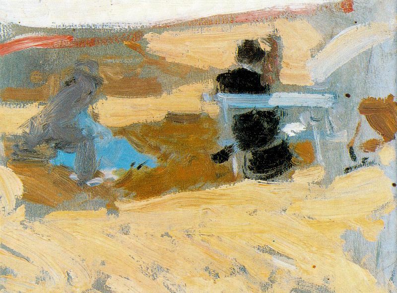 Joaquín Sorolla Women on the beach in San Sebastian 1918 Fine Art Print