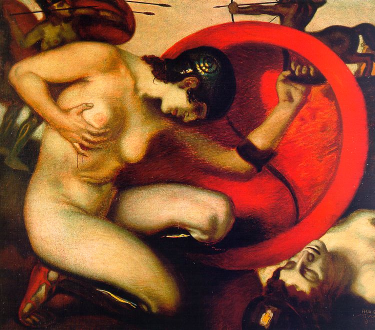 Franz Stuck Wounded Amazon 1904 Fine Art Print
