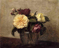Henri Fantin-Latour Yellow and Red Roses 1879 Fine Art Print