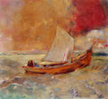 Odilon Redon Yellow Boat 1910 Fine Art Print