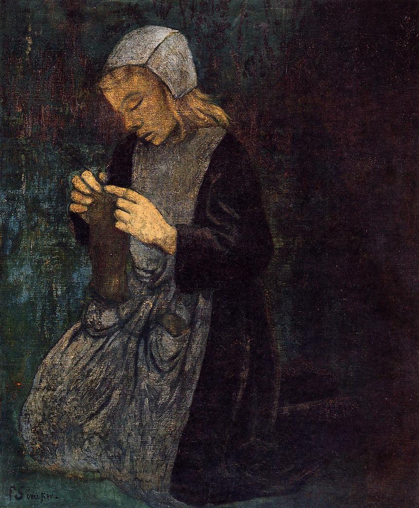 Paul Serusier Young Breton (The Little Knitter) 1896 Fine Art Print