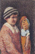 Henri Martin Young Girl with Doll 1884 Fine Art Print
