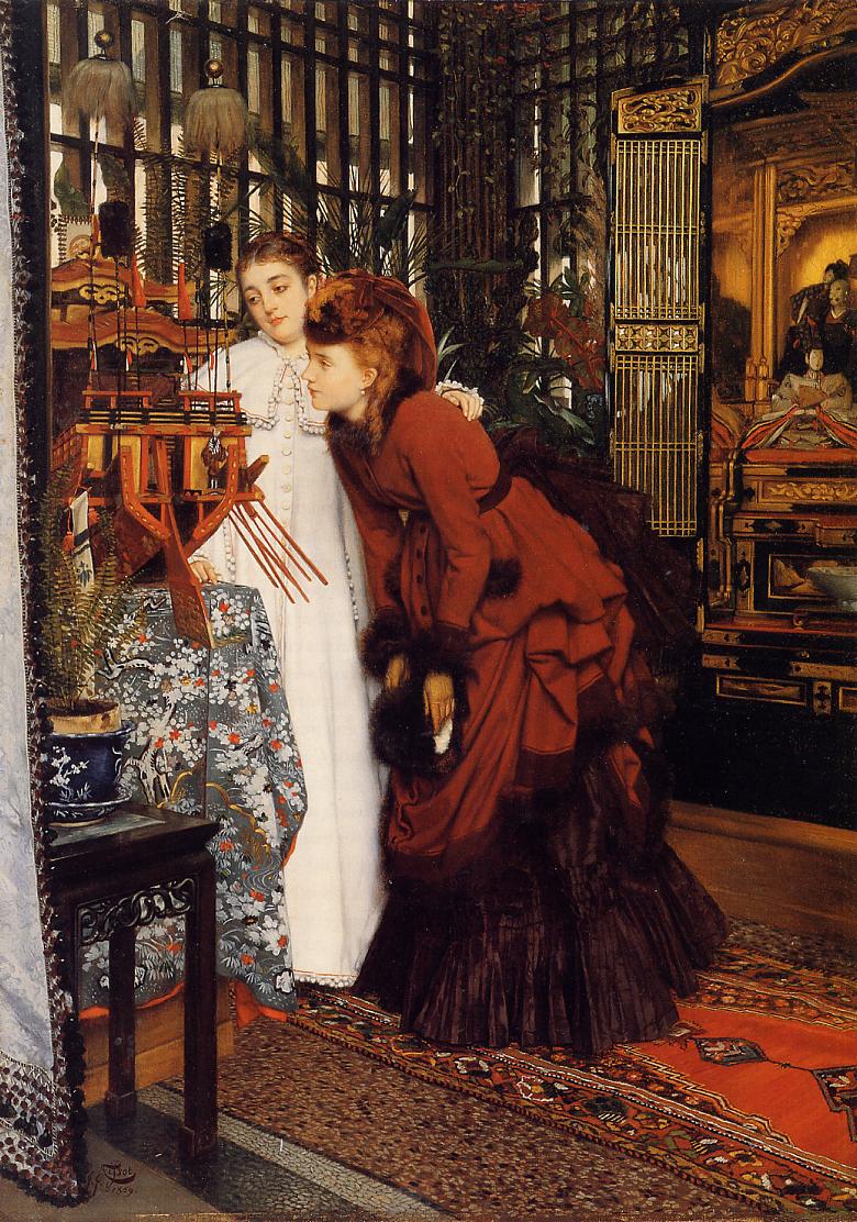 James Tissot Young Ladies Looking at Japanese Objects 1869 Fine Art Print