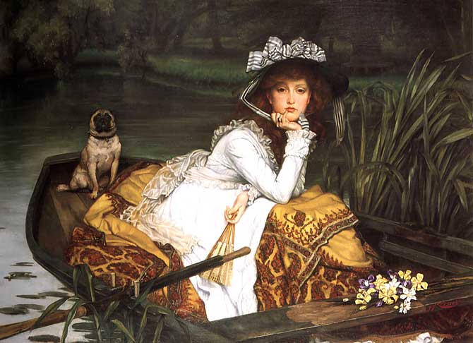 James Tissot Young Lady In A Boat 1870 Fine Art Print