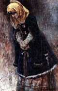 Vasily Surikov Young Lady with Blue Fur Coat 1887 Fine Art Print