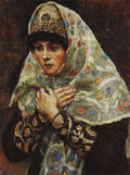 Vasily Surikov Young Lady with His Arms Folded (Study to "Boyarynya Morozova") 1881 Fine Art Print