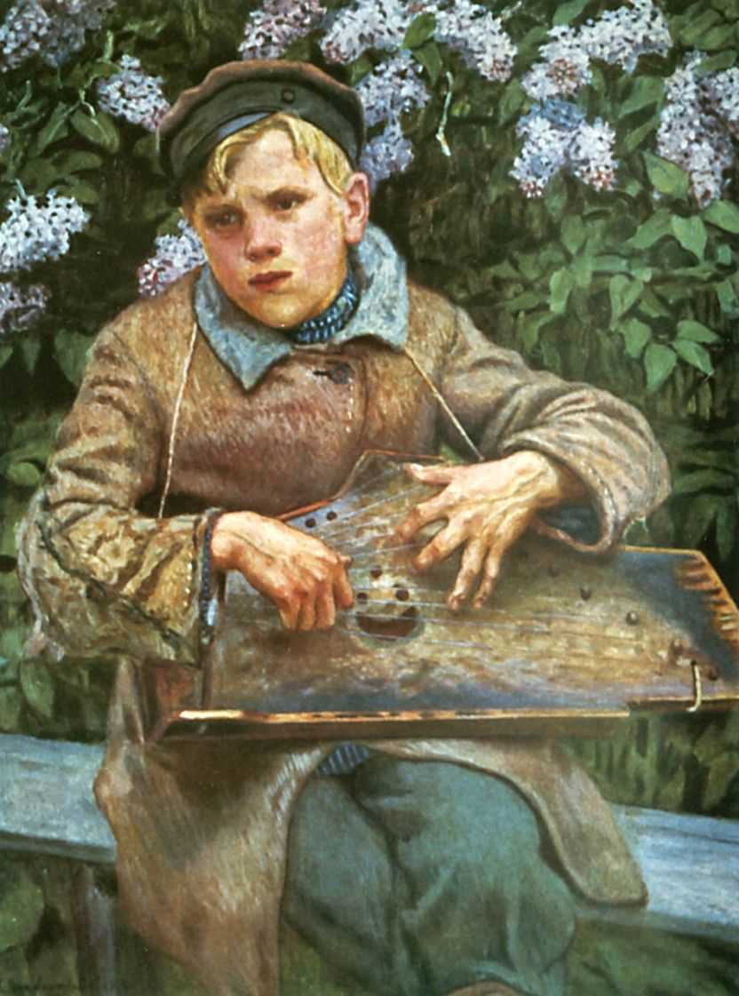 Nikolay Bogdanov Belsky Young Musician 1920 Fine Art Print