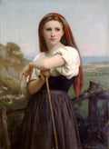 William-Adolphe Bouguereau Young Shepherdess 1868 Fine Art Print
