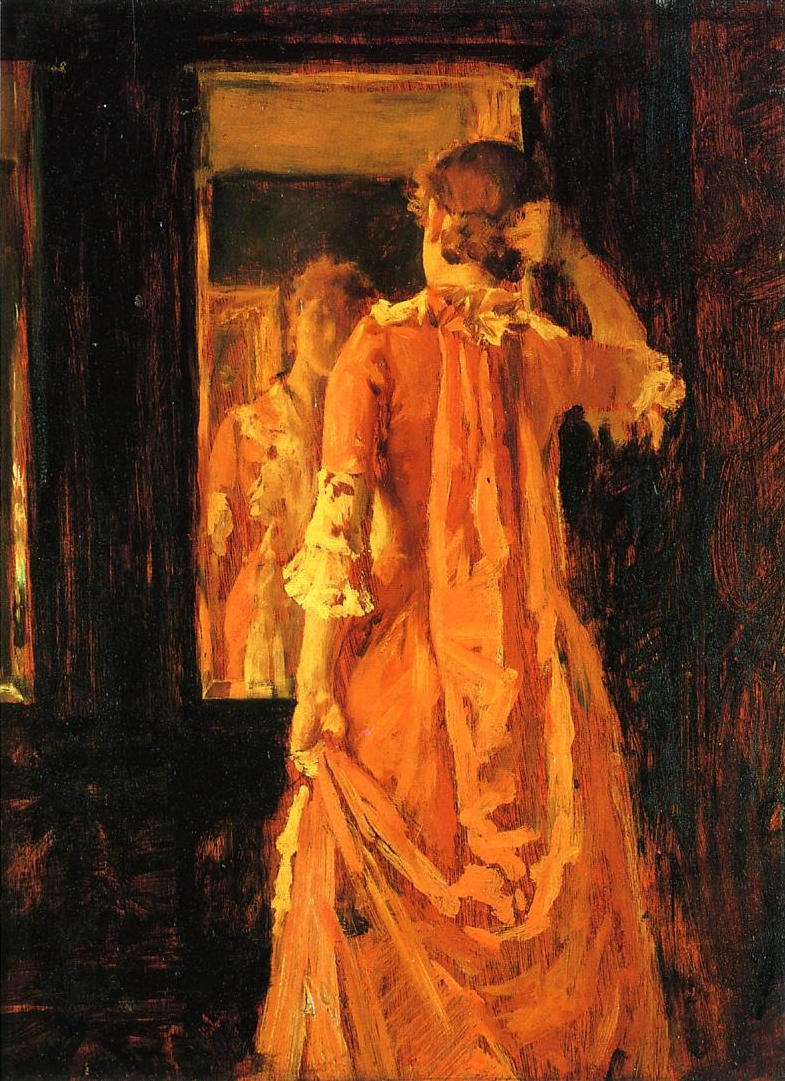 William Merritt Chase Young Woman Before a Mirror 1887 Fine Art Print