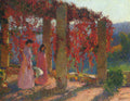 Henri Martin Young Women in Tonnelle 1915 Fine Art Print
