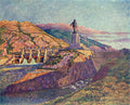 Ilya Mashkov ZAGES and a Statue of Lenin 1927 Fine Art Print