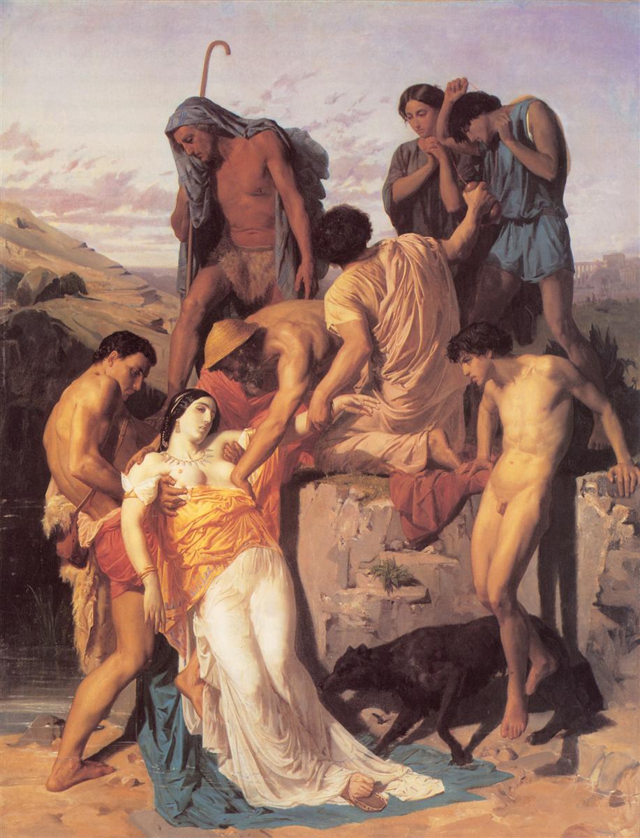 William-Adolphe Bouguereau Zenobia found by shepherds 1850 Fine Art Print