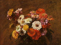 Henri Fantin-Latour Zinnias in a Vase 1880 Fine Art Print