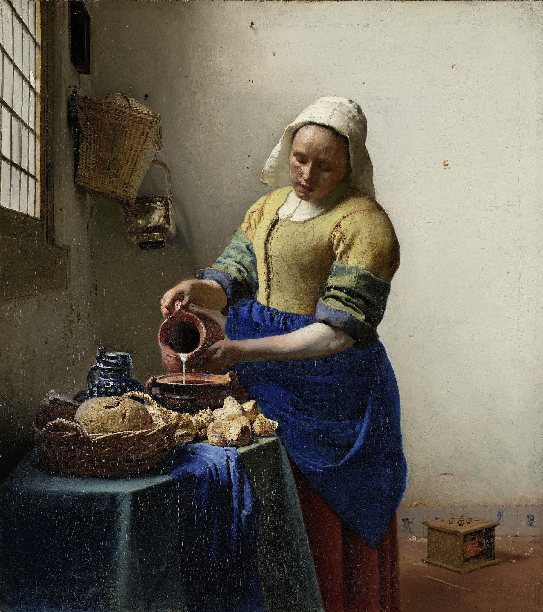 The Milkmaid by Johannes Vermeer (circa 1660) - 17" x 22" Fine Art Print