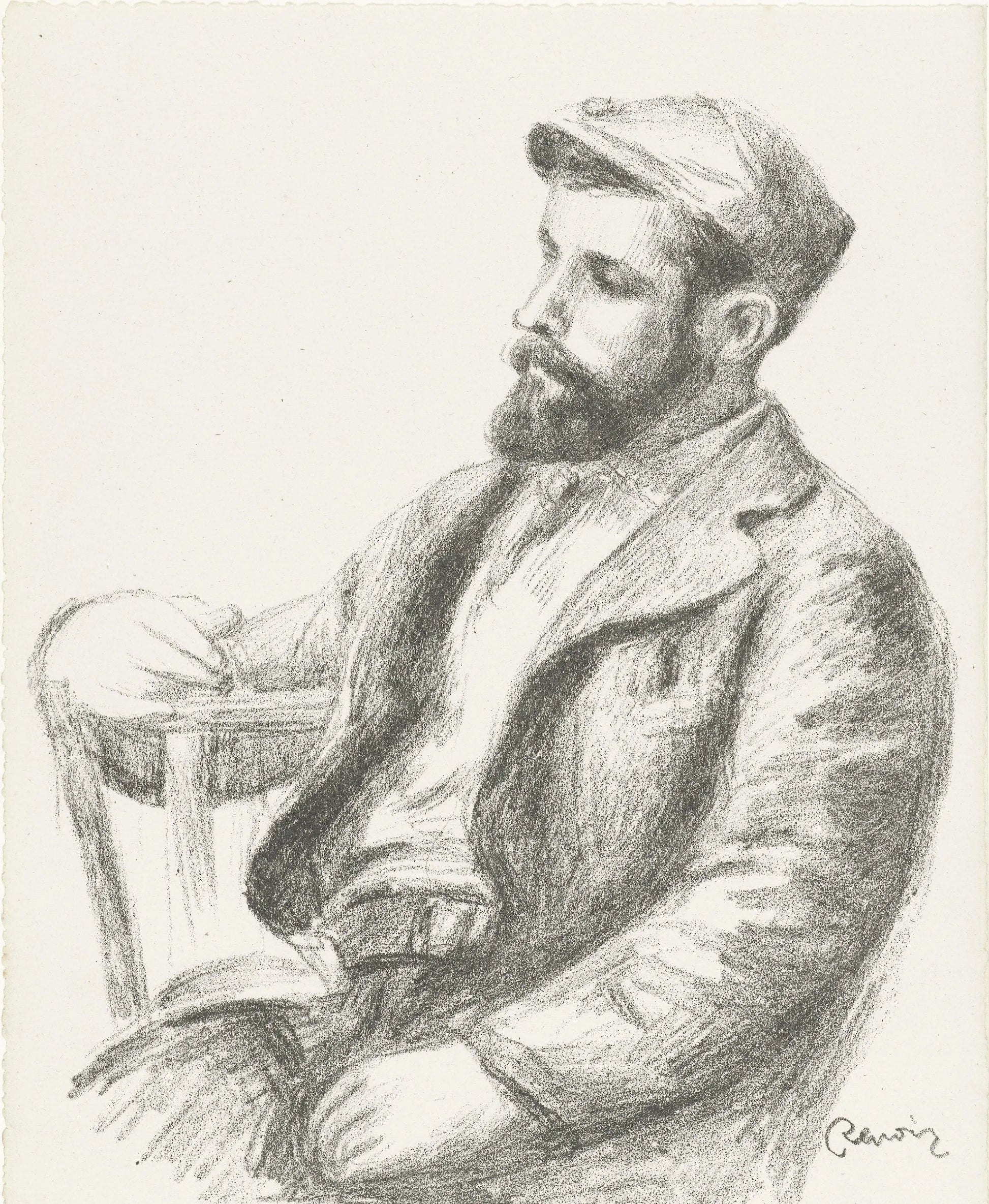 Artist Louis Valtat Portrait by Pierre Auguste Renoir (1904-05) 17" x 22" Fine Art Print Jakero77