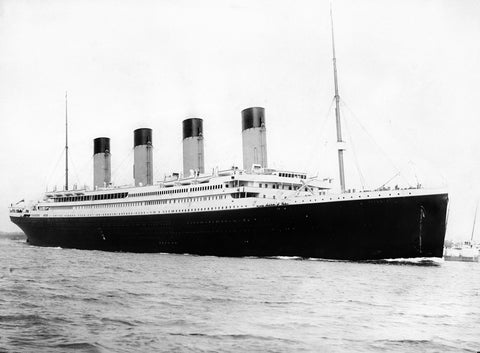 1912 RMS Titanic Setting Off Photo White Star Line Ship - 17" x 22" Fine Art Print