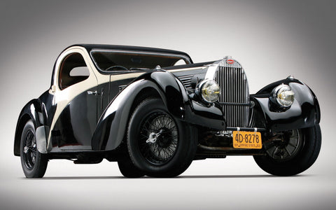 1938 Bugatti Type 57sc Atlantic Coupe Black Classic - 17" x 22" Fine Art Print