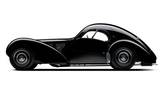1938 Bugatti Type 57sc Atlantic Coupe Black Vintage - 17" x 22" Fine Art Print Jakero77