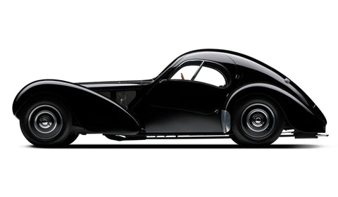 1938 Bugatti Type 57sc Atlantic Coupe Black Vintage - 17" x 22" Fine Art Print