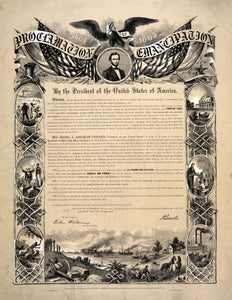 Emancipation Proclamation Document 1863 Abraham Lincoln - 17" x 22" Fine Art Print