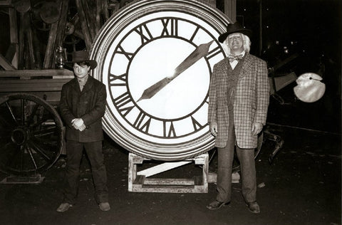 Back to the Future 3 Marty & Doc Clock 1885 - 17" x 22" Movie Prop Fine Art Print