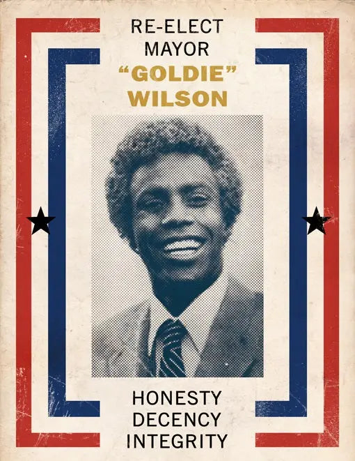 Back to the Future Re-Elect Mayor Goldie Wilson - 17" x 22" Movie Prop Fine Art Print Jakero77