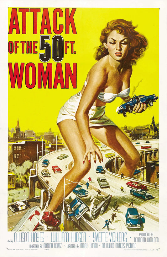 Attack of the 50 Foot Woman Movie Poster 1956 - 17" x 22" Fine Art Print Jakero77