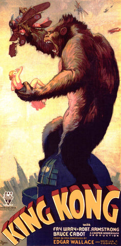 King Kong 1933 Movie Poster Hollywood Fay Wray - 17" x 22" Fine Art Print