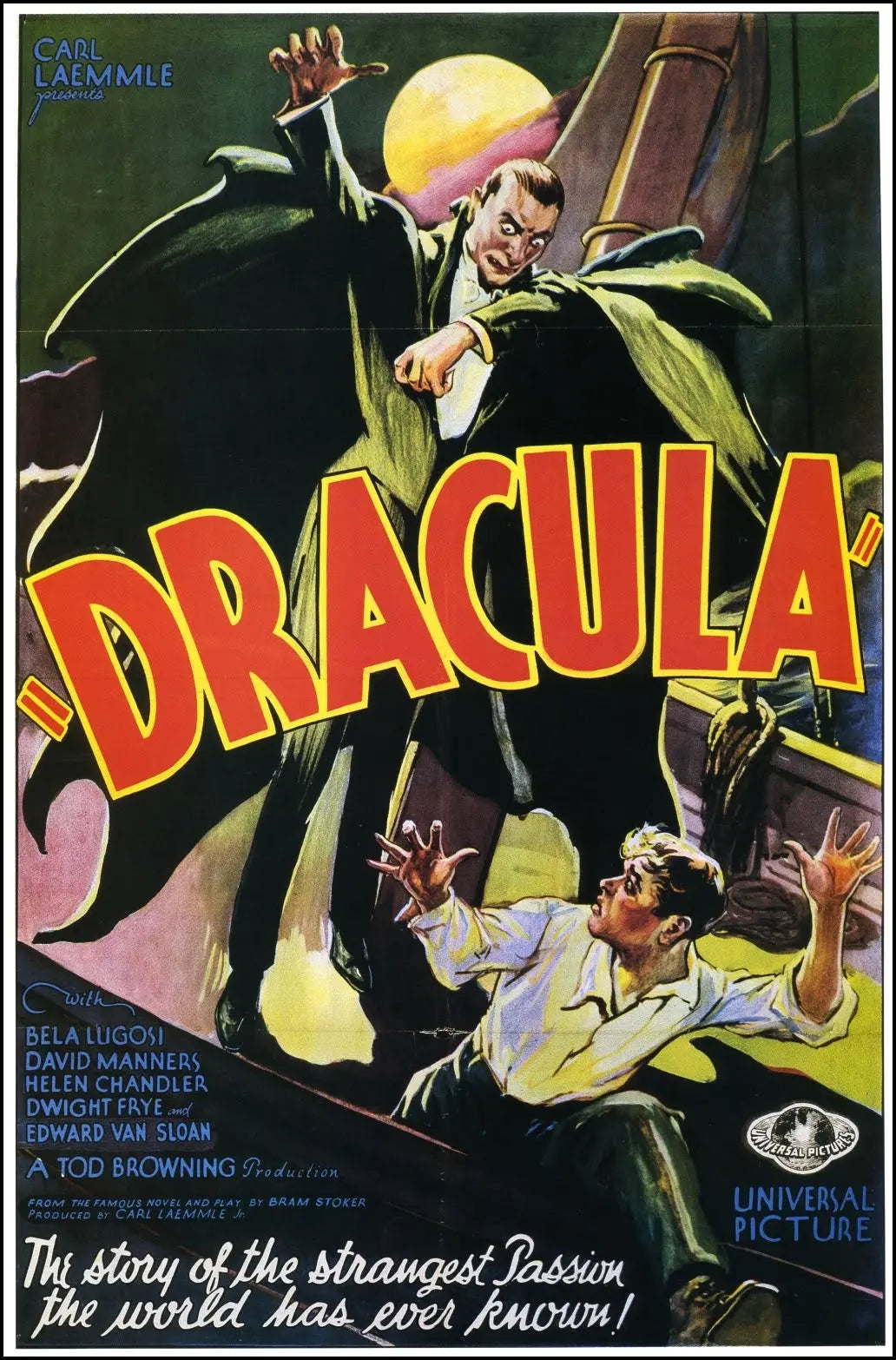 Dracula 1931 Movie Poster Bela Lugosi Vampire - 17" x 22" Fine Art Print Jakero77