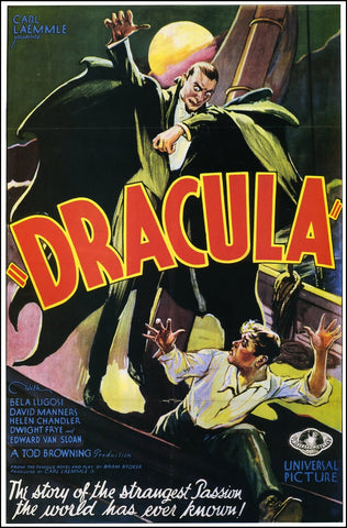 Dracula 1931 Movie Poster Bela Lugosi Vampire - 17" x 22" Fine Art Print