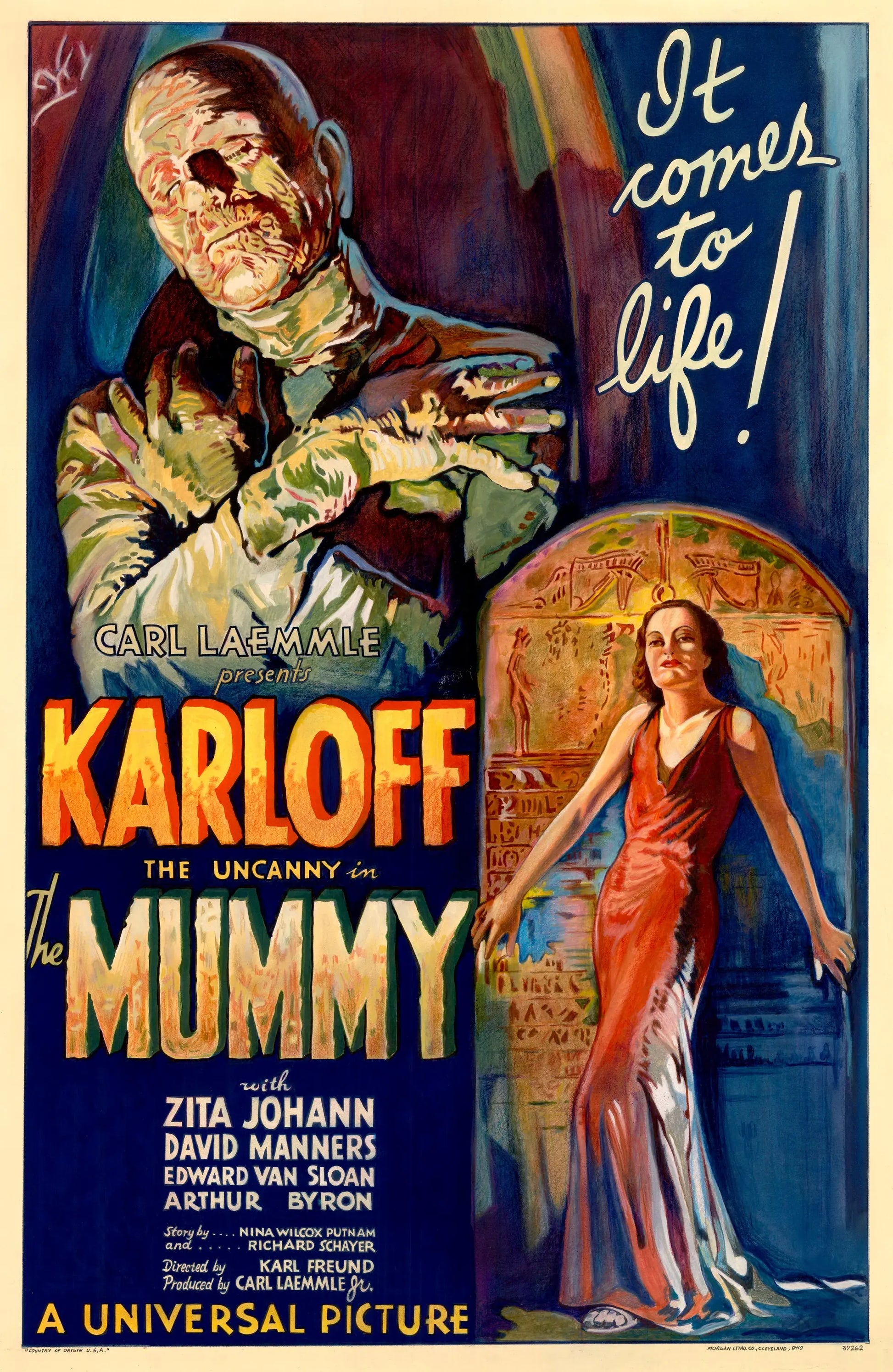 The Mummy 1932 Movie Poster Boris Karloff - 17" x 22" Fine Art Print Jakero77