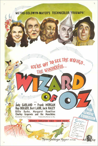 The Wizard of Oz 1939 Movie Poster Judy Garland - 17" x 22" Fine Art Print