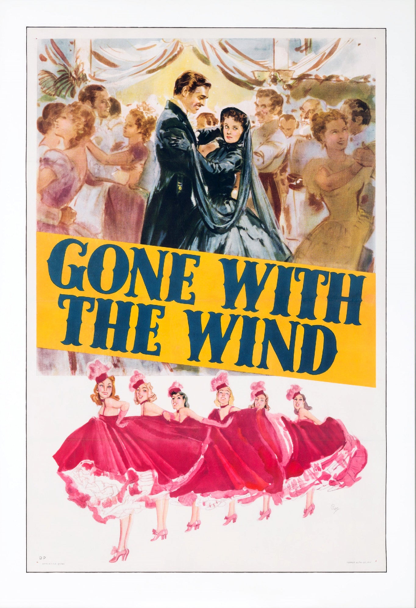 Gone With The Wind Clark Gable & Vivien Leigh - 17" x 22" Fine Art Print