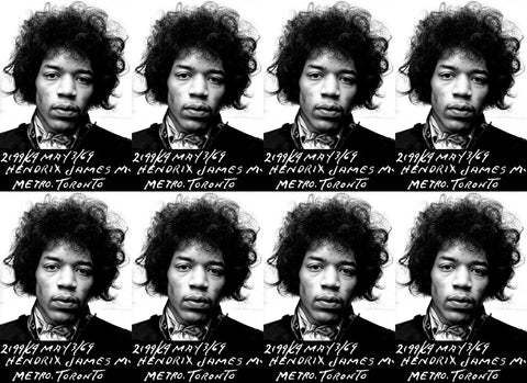 Jimi Hendrix Mugshot 1969 Joe Rogan Podcast - 17" x 22" Fine Art Print