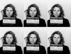 Jim Morrison Mugshot 1968 Las Vegas The Doors - 17" x 22" Fine Art Print