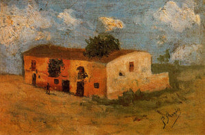 House in the Field by Pablo Picasso 1893 - 17" x 22" Fine Art Print