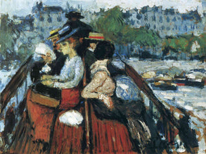 Crossing Seine on the upper deck (1901) by Pablo Picasso - 17" x 22" Fine Art Print