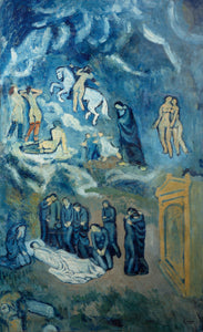 Evocation The Burial of Casagemas (1901) by Pablo Picasso - 17" x 22" Fine Art Print