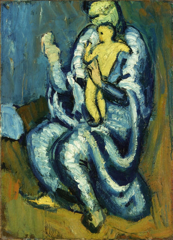 Motherhood (1901) by Pablo Picasso - 17" x 22" Fine Art Print