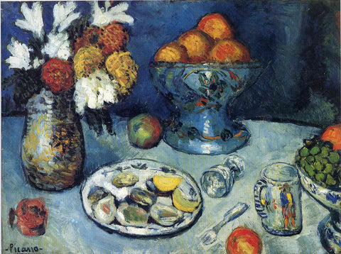 Still life. The dessert (1901) Pablo Picasso - 17" x 22" Fine Art Print