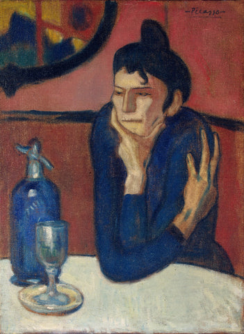 The Absinthe Drinker (1901) Signed Pablo Picasso - 17" x 22" Fine Art Print